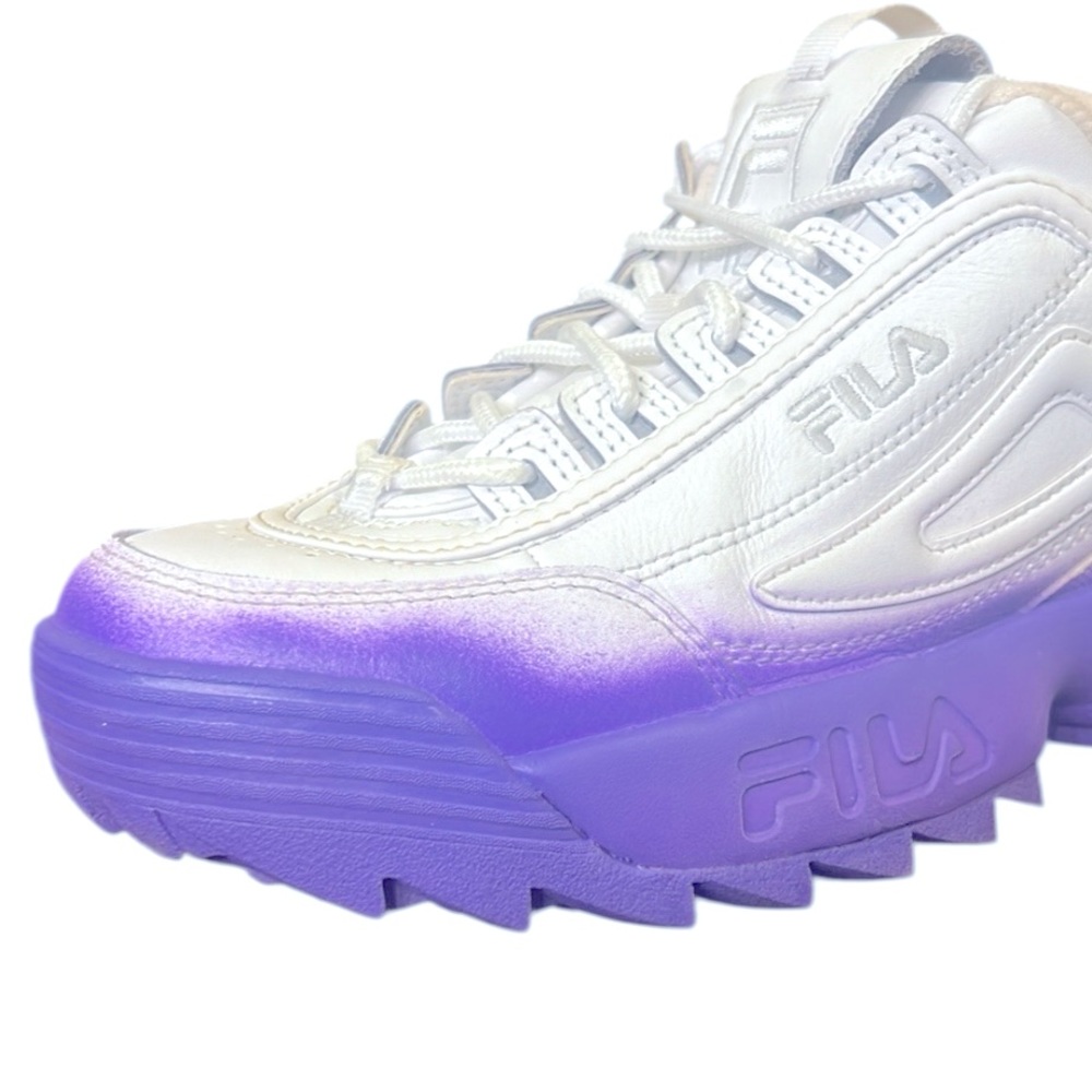 Fila Disruptor 2 Bright Fade Platform Sneaker Purple White Size 7.5 - Picture 11 of 11